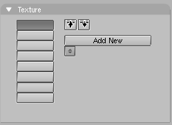 The Textures menu button in the Material Buttons